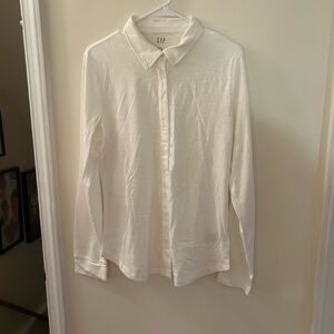 GAP women’s jersey blouse. So comfortable! Medium tall.